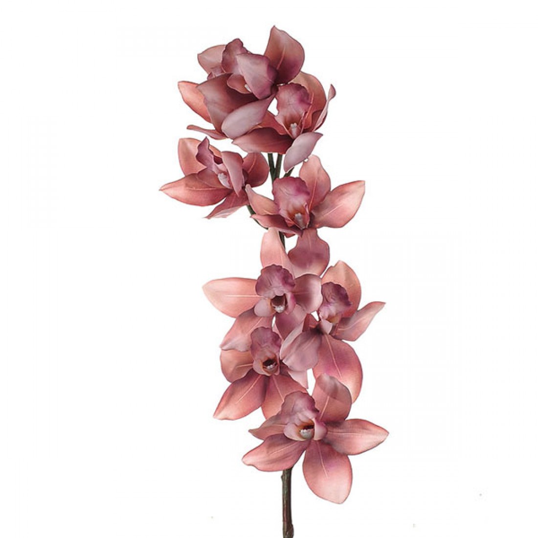 Real Touch Artificial Cymbidium Orchid Dusky Pink 85cm Artificial Flowers